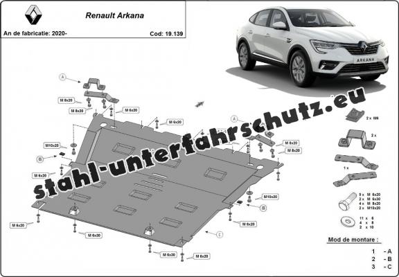 Unterfahrschutz für Motor der Marke Renault Arkana