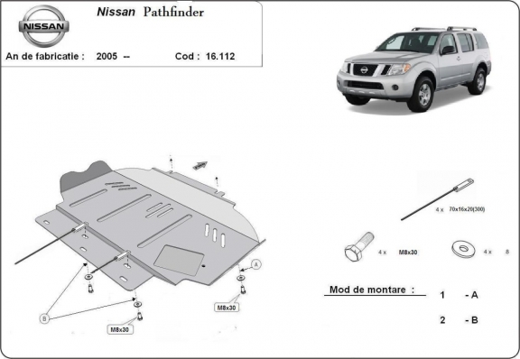 Unterfahrschutz für Motor der Marke Nissan Pathfinder
