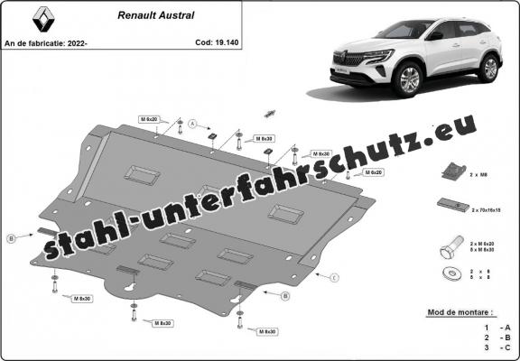 Unterfahrschutz für Motor der Marke Renault Austral