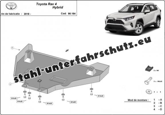 Stahl Differentialschutz für Toyota RAV 4 Hybrid