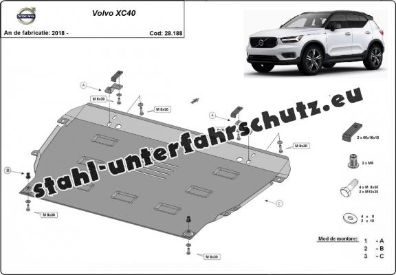 Unterfahrschutz für Motor der Marke Volvo XC40