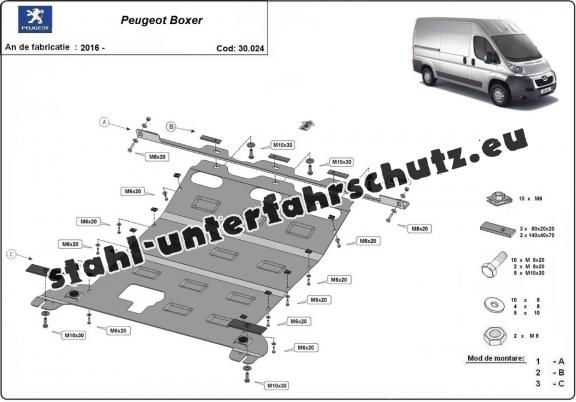 Unterfahrschutz für Motor der Marke Peugeot Boxer