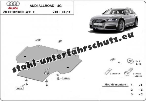 Stahl Getriebe Schutz für Audi Allroad A6