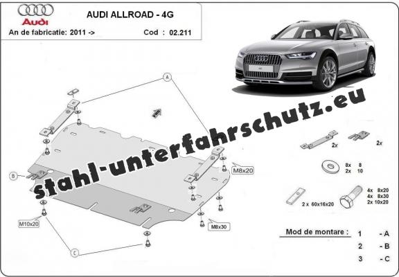 Unterfahrschutz für Motor der Marke Audi All Road A6