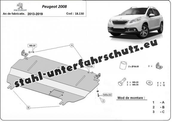 Unterfahrschutz für Motor der Marke Peugeot 2008