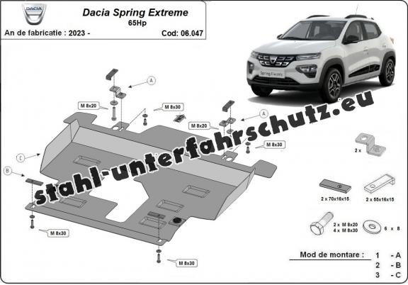 Unterfahrschutz für Motor der Marke Dacia Spring Extreme