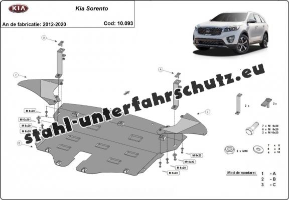 Unterfahrschutz für Motor der Marke Kia Sorento UM