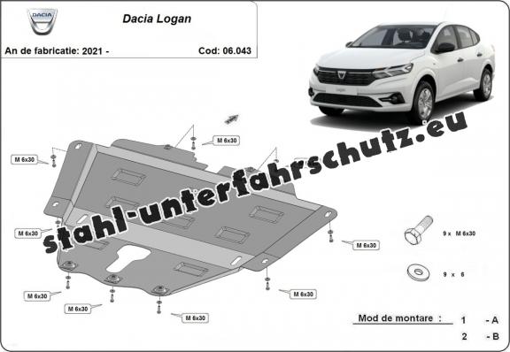 Unterfahrschutz für Motor der Marke Dacia Logan