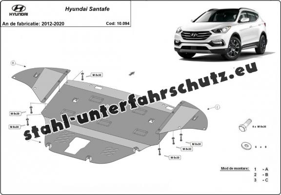 Unterfahrschutz für Motor der Marke Hyundai Santa Fe
