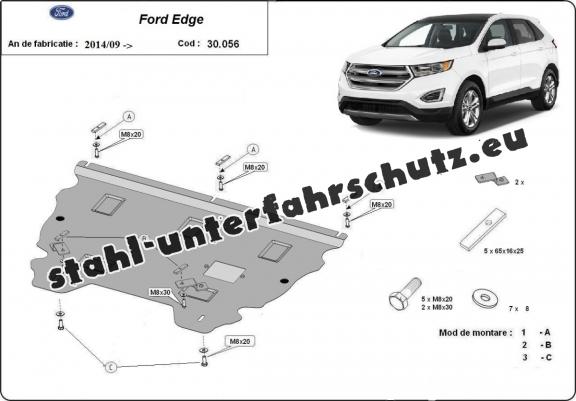 Unterfahrschutz für Motor und Getriebe aus Stahl für Ford Edge