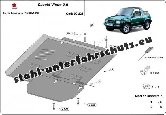 Stahl Getriebe Schutz für  Suzuki Vitara 2.0