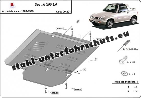 Stahl Getriebe Schutz für  Suzuki X90 2.0