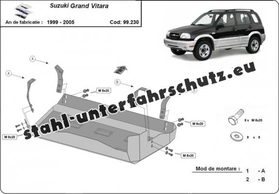 Stahlschutz für Treibstofftank der Marke Suzuki Grand Vitara
