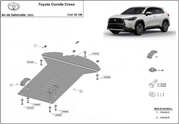 Unterfahrschutz für Katalysator/cat lock der Marke Toyota Corolla Cross