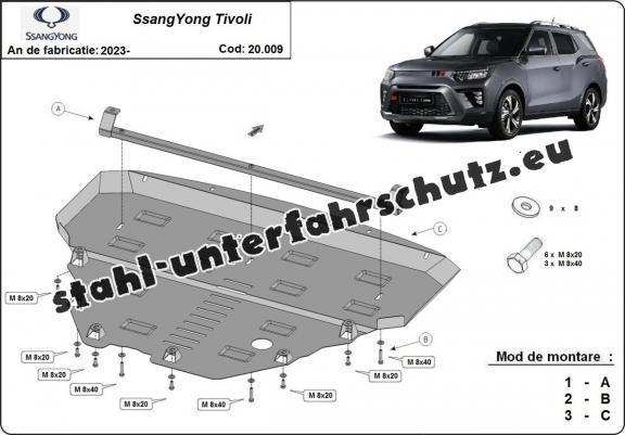 Unterfahrschutz für Motor der Marke SsangYong Tivoli