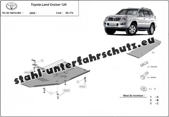 Aluminium Getriebe Schutz für Toyota Land Cruiser J120