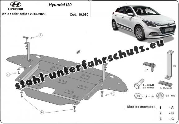 Unterfahrschutz für Motor der Marke Hyundai i20