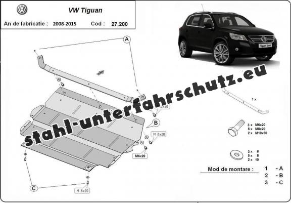 Unterfahrschutz für Motor der Marke VW Tiguan