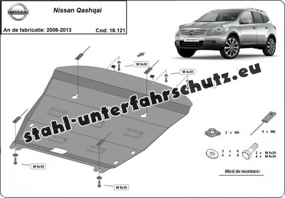 Unterfahrschutz für Motor der Marke Nissan Qashqai J10