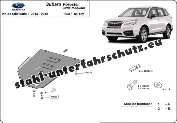 Unterfahrschutz für Schaltgetriebe aus Stahl für Subaru Forester 4