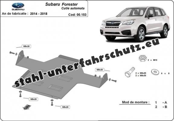 Unterfahrschutz aus Stahl für Automatikgetriebe der Marke Subaru Forester 4
