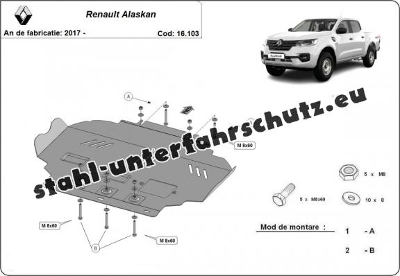 Unterfahrschutz für Motor der Marke Renault Alaskan