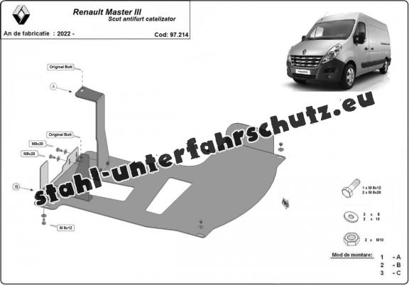 Unterfahrschutz für Katalysator/cat lock der Marke Renault Master 3