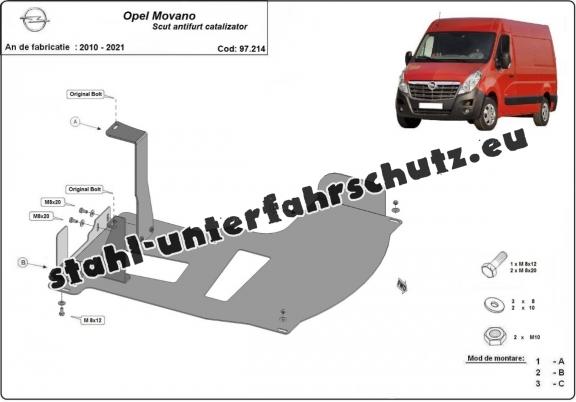 Unterfahrschutz für Katalysator/cat lock der Marke Opel Movano B 