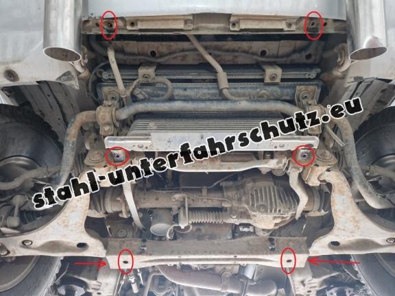 Unterfahrschutz für Motor und  kühler aus Stahl für  Mitsubishi Pajero 3 (V60, V70) Vers 2.0