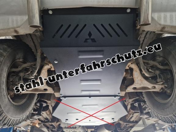 Unterfahrschutz für Motor und  kühler aus Stahl für  Mitsubishi Pajero 3 (V60, V70) Vers 2.0