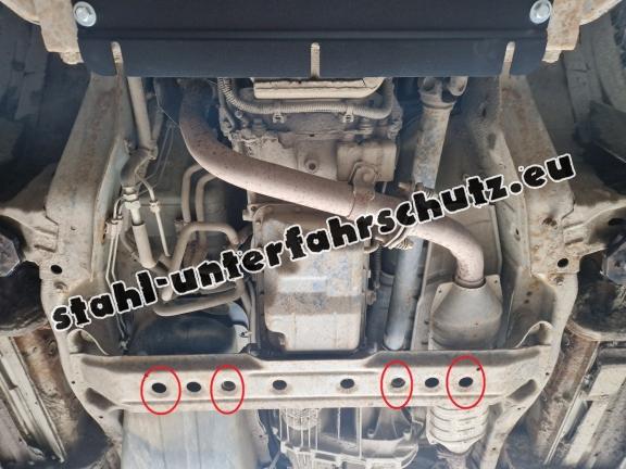 Getriebe schutz aus Stahl für  Mitsubishi Pajero 3 (V60, V70) Vers. 2.0
