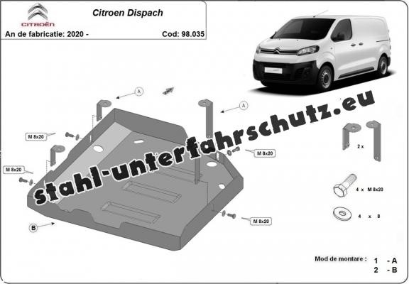 Stahlschutz für AdBluetank der Marke Citroen Dispatch