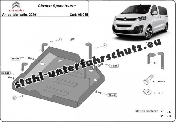 Stahlschutz für AdBluetank der Marke Citroen Spacetourer