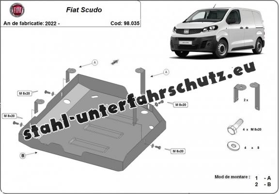 Stahlschutz für AdBluetank der Marke Fiat Scudo