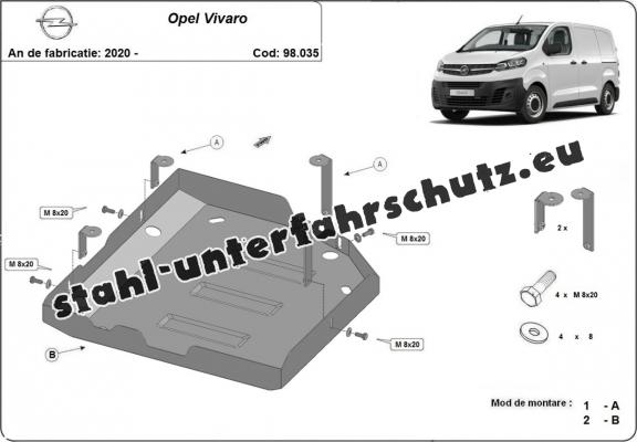 Stahlschutz für AdBluetank der Marke Opel Vivaro