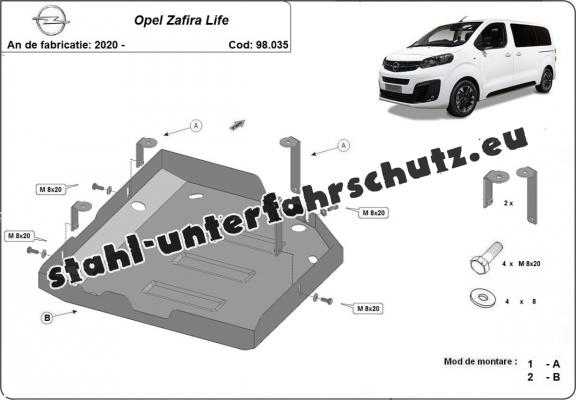 Stahlschutz für AdBluetank der Marke Opel Zafira Life