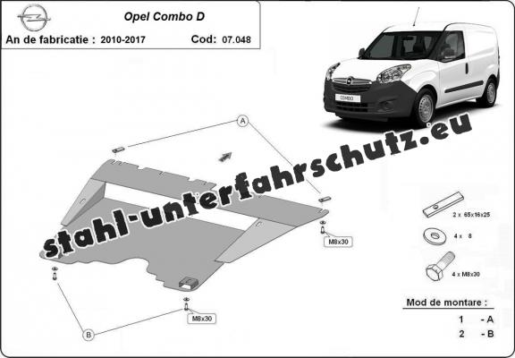 Unterfahrschutz für Motor der Marke Opel Combo D 