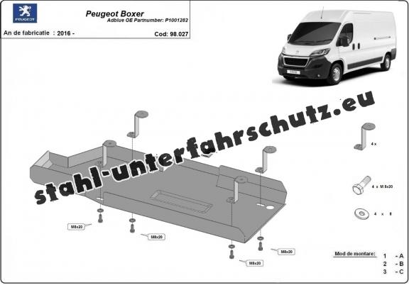 Stahlschutz für AdBluetank der Marke Peugeot Boxer P1001282