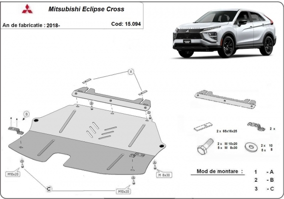 Unterfahrschutz für Motor der Marke Mitsubishi Eclipse Cross