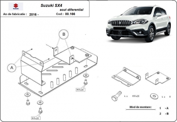 Aluminium Differentialschutz für Suzuki SX4