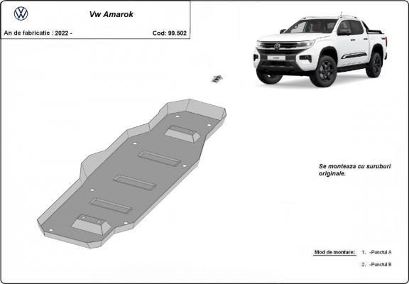 Stahlschutz für Treibstofftank der Marke Volkswagen Amarok (MB3G9A147CF; 2643728)