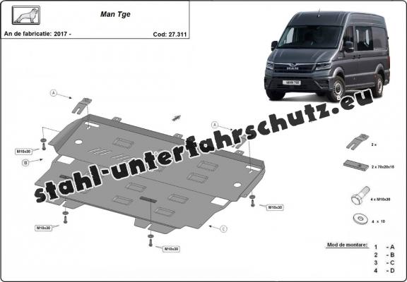 Unterfahrschutz für Motor der Man Tge