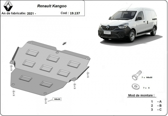 Unterfahrschutz für Motor der Marke Renault Kangoo