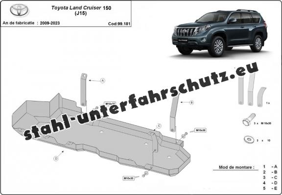 Stahlschutz für Treibstofftank der Marke  Toyota Land Cruiser J150