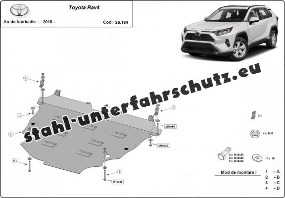 Aluminium Unterfahrschutz für Motor der Marke Toyota RAV4