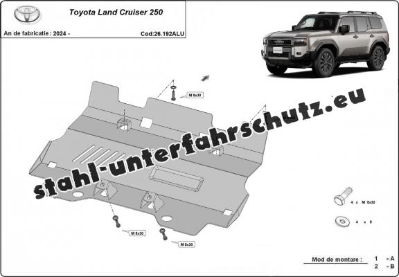 Kühlerschutz für unten aus Aluminium für Toyota Land Cruiser 250