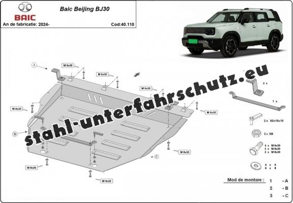 Unterfahrschutz für Motor der Marke Baic Beijing BJ30