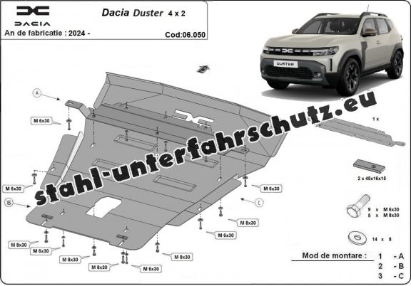 Unterfahrschutz für Motor der Marke Dacia Duster - 4x2