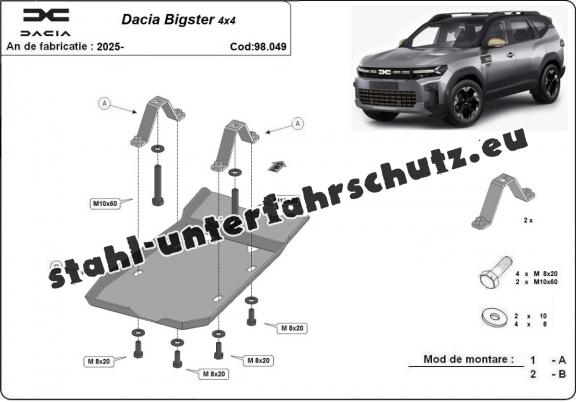 Stahl Differentialschutz für Dacia Bigster 4x4