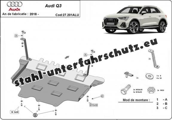 Aluminium Unterfahrschutz für Motor der Marke Audi Q3